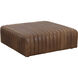 Lewin 17 inch Lucia Tobacco Leather Ottoman